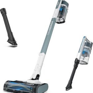 Shark PowerPro Plus Cordless Stick Vacuum, Lightweight, Rechargeable, FloorDetect Technology, HEPA Filter, Up to 50-Minute Runtime, Powerful Pet Hair Pickup, Carpets & Hard Floors, Pure Water, IZ377H