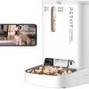 only £1.99：PETKIT Automatic Cat Feeder with Camera, 1080P HD Video with Night Vision, 2-Way Audio, Remote App Control Automatic Cat Food Dispenser with Dual Food Hopper, Portion Control, Battery Back-up, 5L