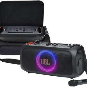 PartyBox On-The-Go Essential | Portable Party Speaker with Built-in Lights | Wireless Mic | Amazing Pro Sound | IPX4 Splashproof Protection | 6 Hours of Playtime | Convenient Shoulder Strap